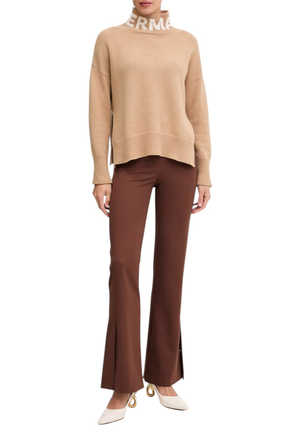 Женский Ermanno Firenze Свитер из смесовой шерсти (цвет ), артикул D47EM027EO1 | Фото 4