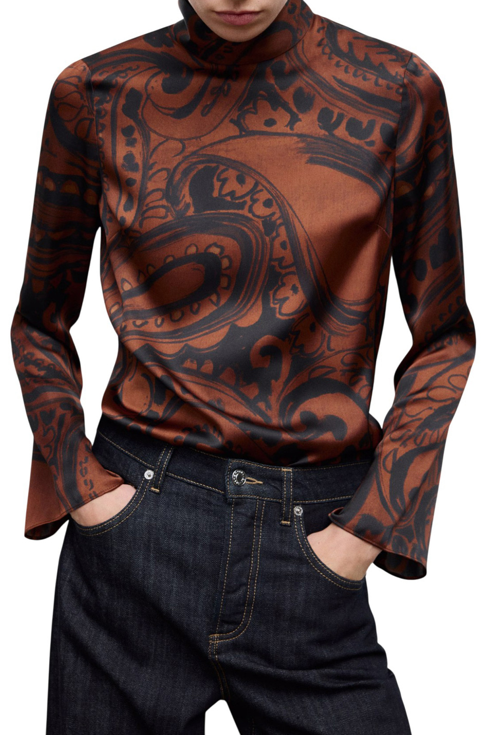 Женский Mango Блузка MATILDA с принтом (цвет ), артикул 27041318 | Фото 3