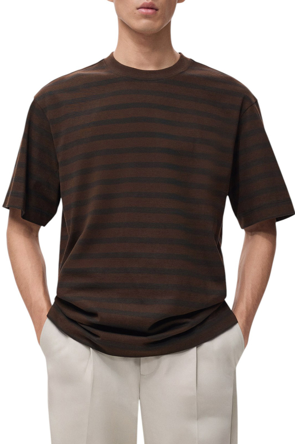 Мужской Mango Man Футболка ANOUKS из хлопка (цвет ), артикул 17025980 | Фото 3