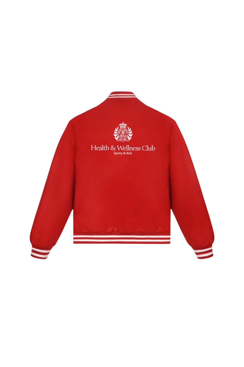 Бомбер H&W Crest с логотипом|Основной цвет:Красный Женский Sporty & Rich Бомбер H&W Crest с логотипом (цвет ), артикул OW054710243RE33 | Фото 2