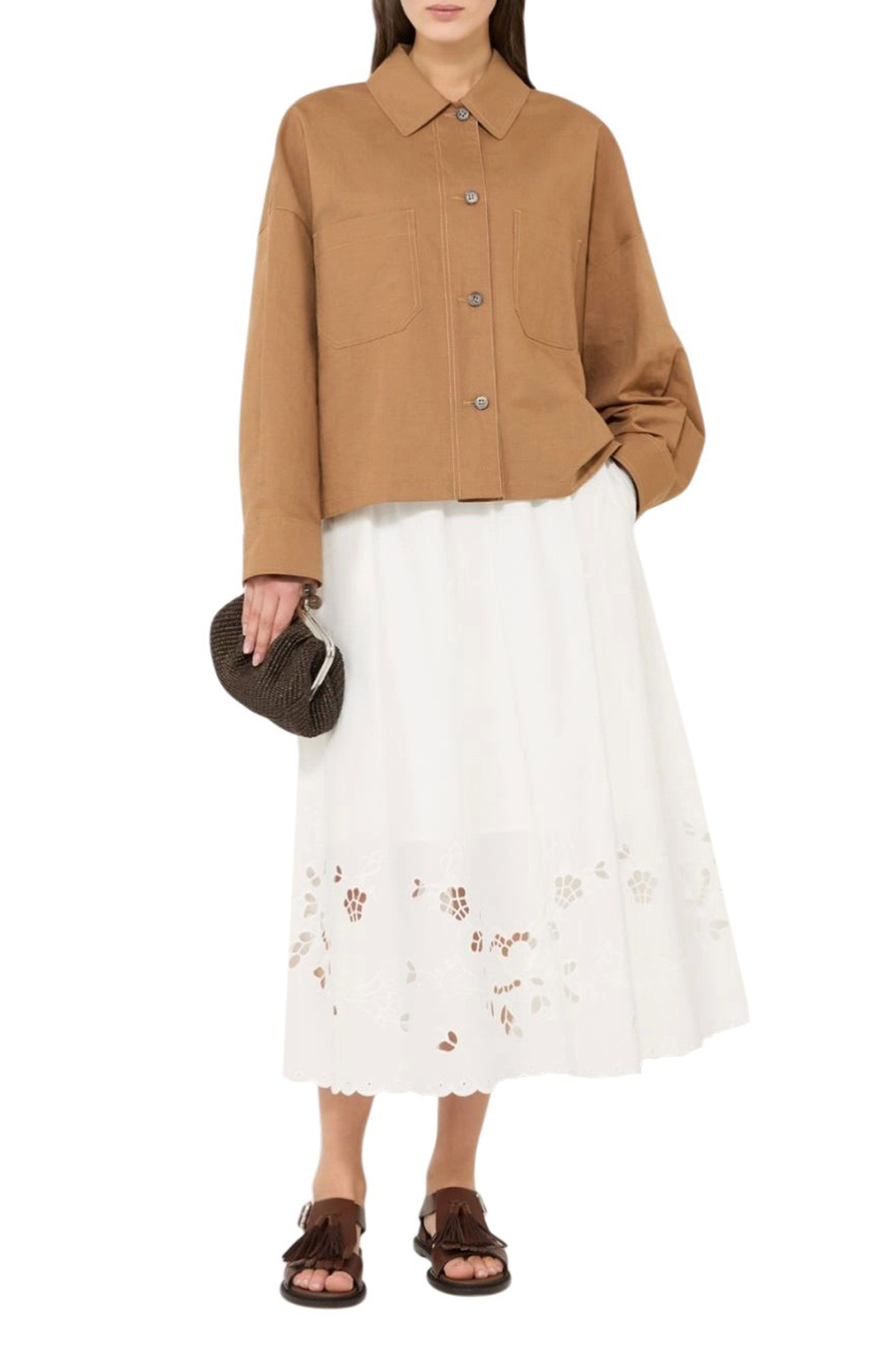 Женский Weekend Max Mara Куртка VETTURA из хлопка и льна (цвет ), артикул 2615041082 | Фото 2