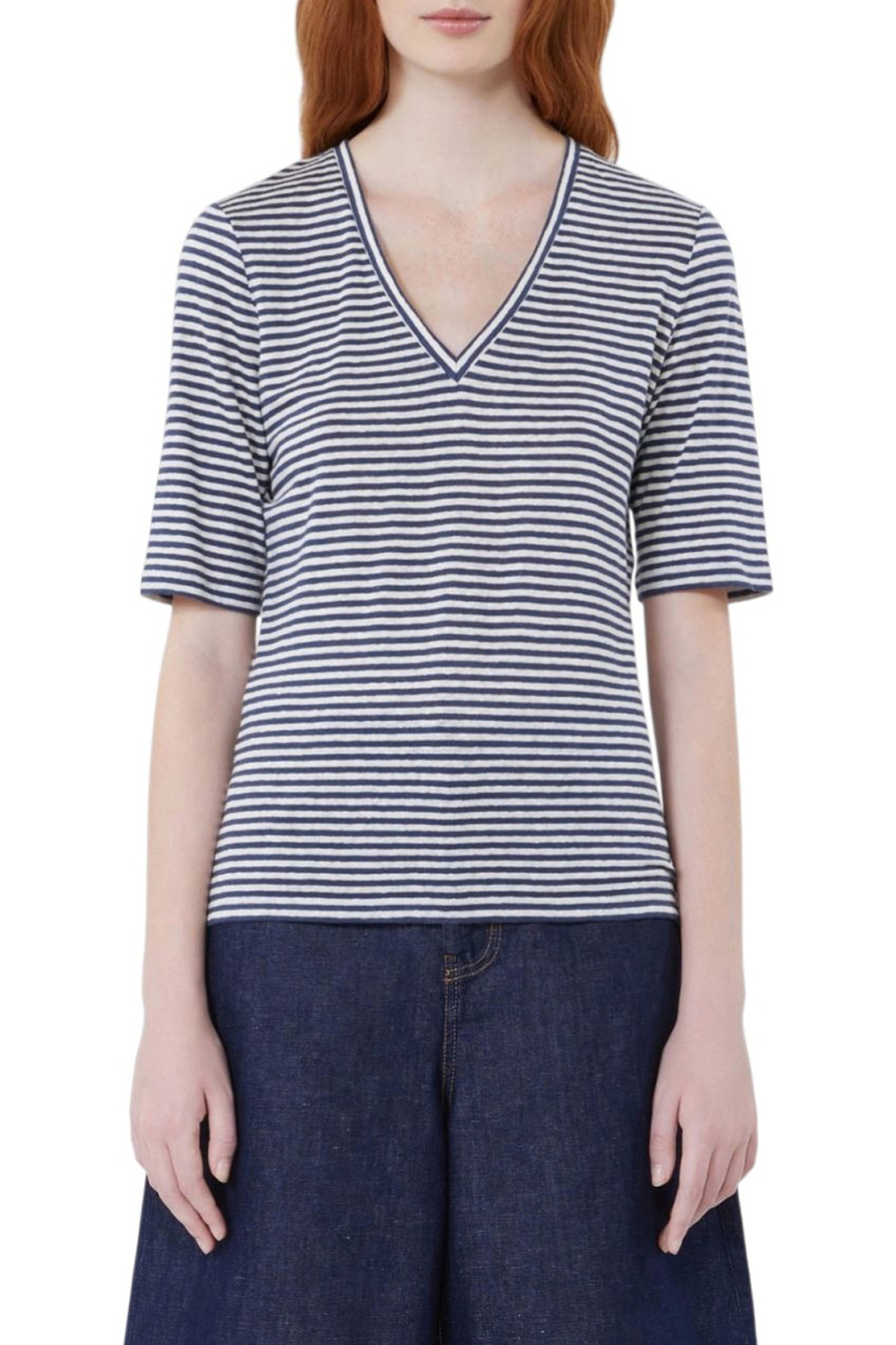 Женский Weekend Max Mara Футболка OPZIONE из льна (цвет ), артикул 2615941042 | Фото 3