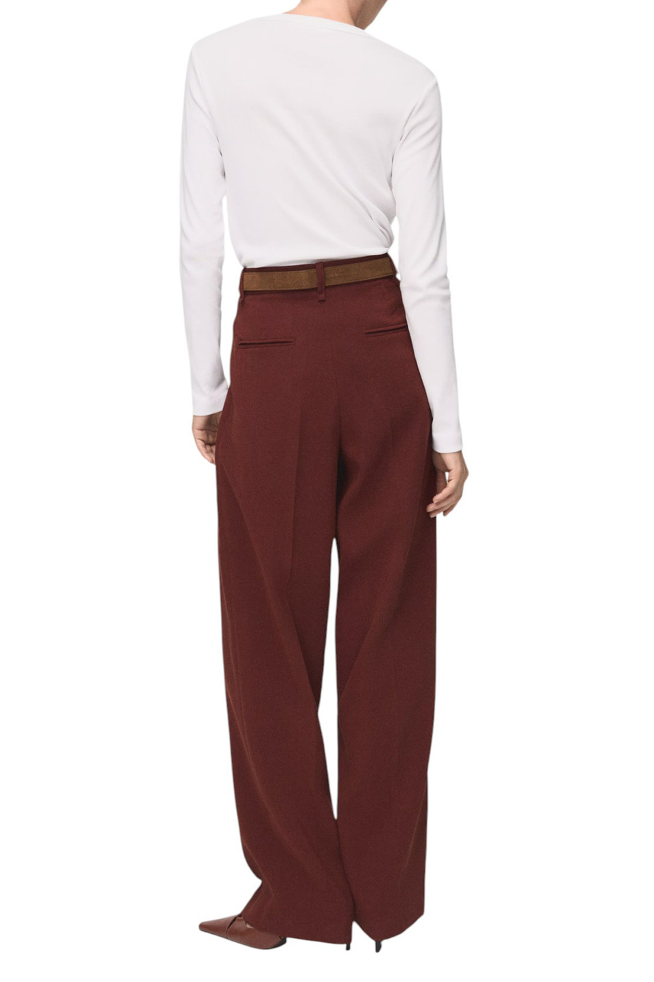 Лонгслив ENI из хлопка|Основной цвет:Белый Женский Mango Лонгслив ENI из хлопка (цвет ), артикул 17055814 | Фото 4