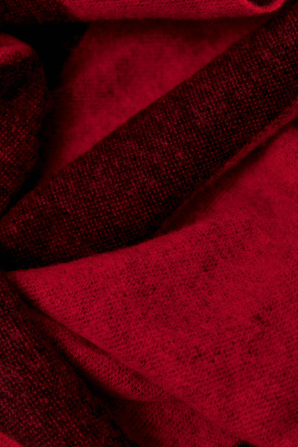 Шарф из смесовой шерсти|Основной цвет:Бордовый|Артикул:50478197 | Фото 2