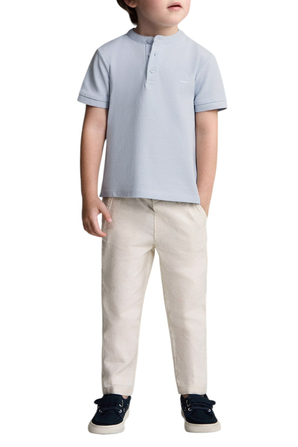 Малышам мальчикам Mango Kids Футболка HANOIB8 из хлопка (цвет ), артикул 87064780 | Фото 3