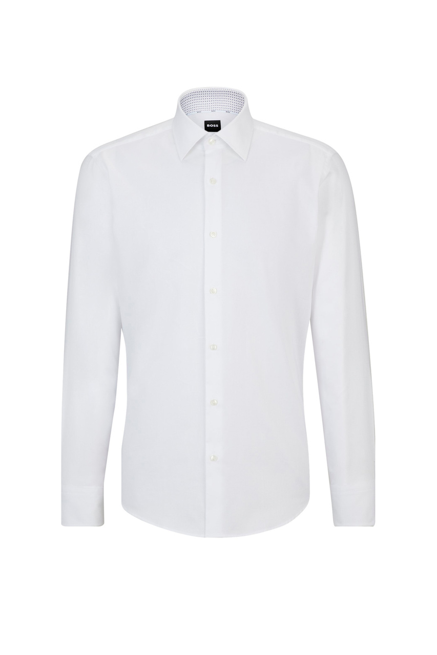 Рубашка из эластичного хлопка|Основной цвет:Белый|Артикул:50508772 | Фото 1