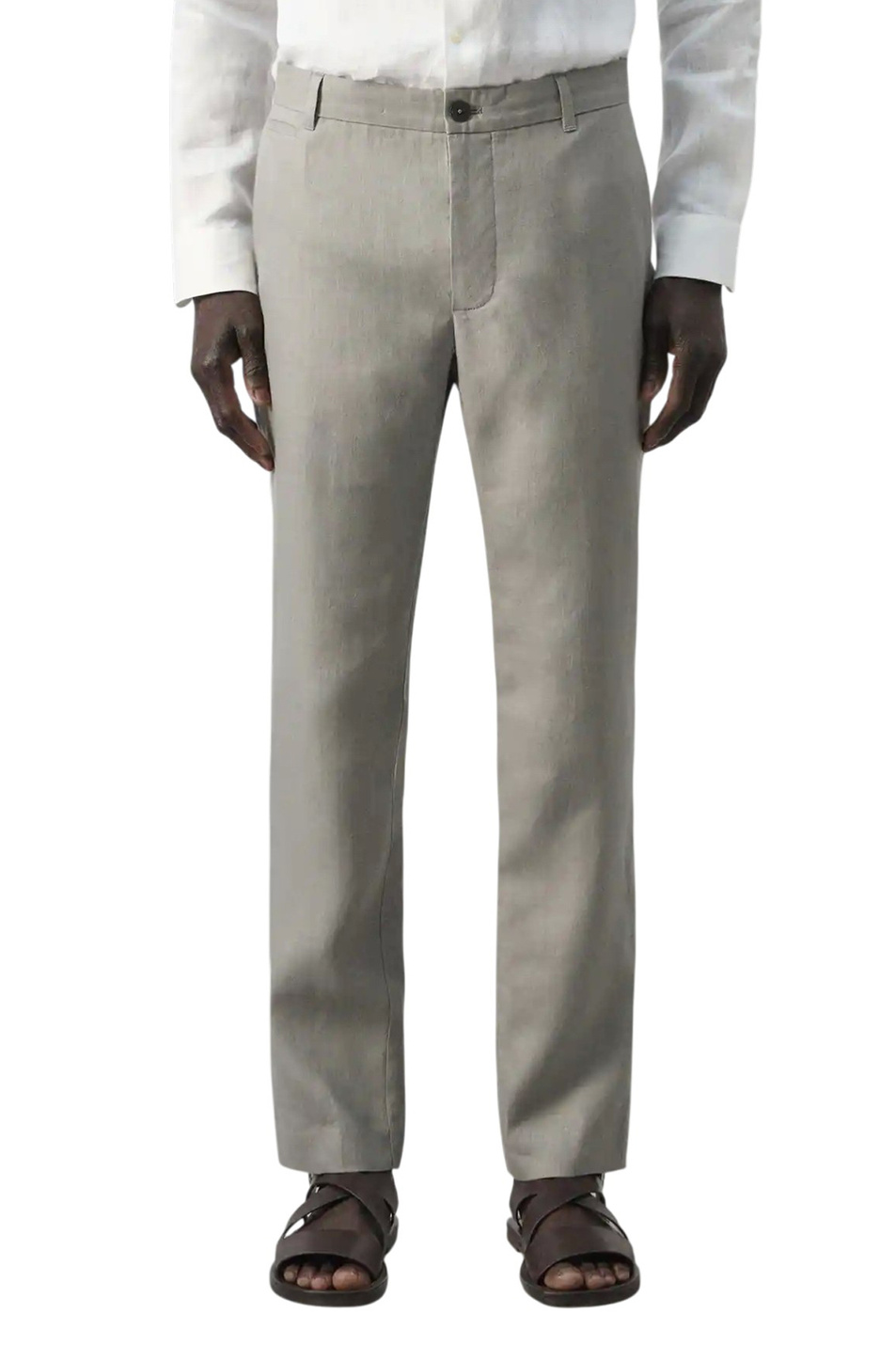 Мужской Mango Man Брюки OYSTER из льна (цвет ), артикул 27026711 | Фото 3