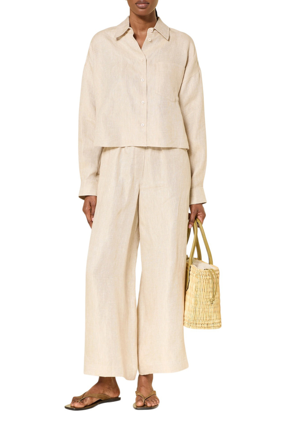 Женский Weekend Max Mara Брюки FELINO из льна (цвет ), артикул 2615131042 | Фото 3