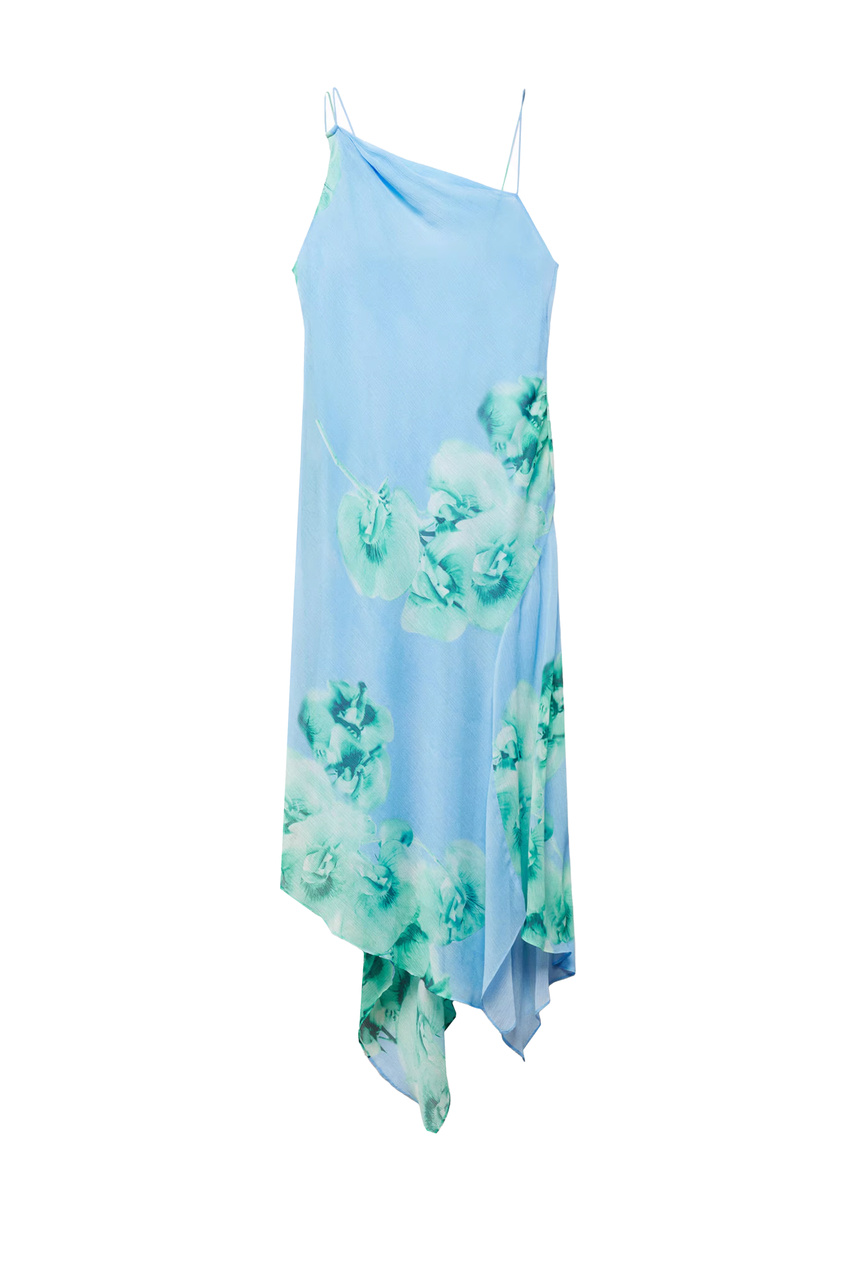 Платье PHILO с цветочным принтом|Основной цвет:Голубой|Артикул:67067140 | Фото 1