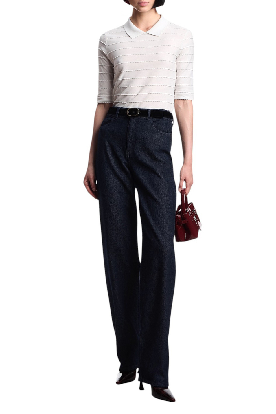 Женский Emporio Armani Поло из хлопка (цвет ), артикул EW001980-AF16068 | Фото 2
