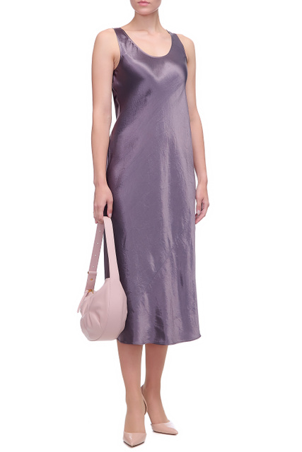 Атласное платье TALETE на широких бретелях|Основной цвет:Фиолетовый|Артикул:32260116 | Фото 1