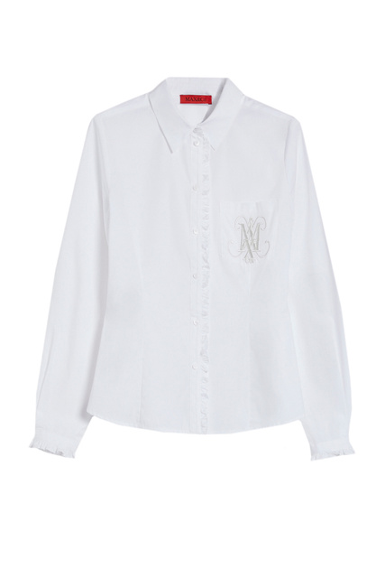 Рубашка TORRONE из натурального хлопка с оборками|Основной цвет:Белый|Артикул:71110222 | Фото 1