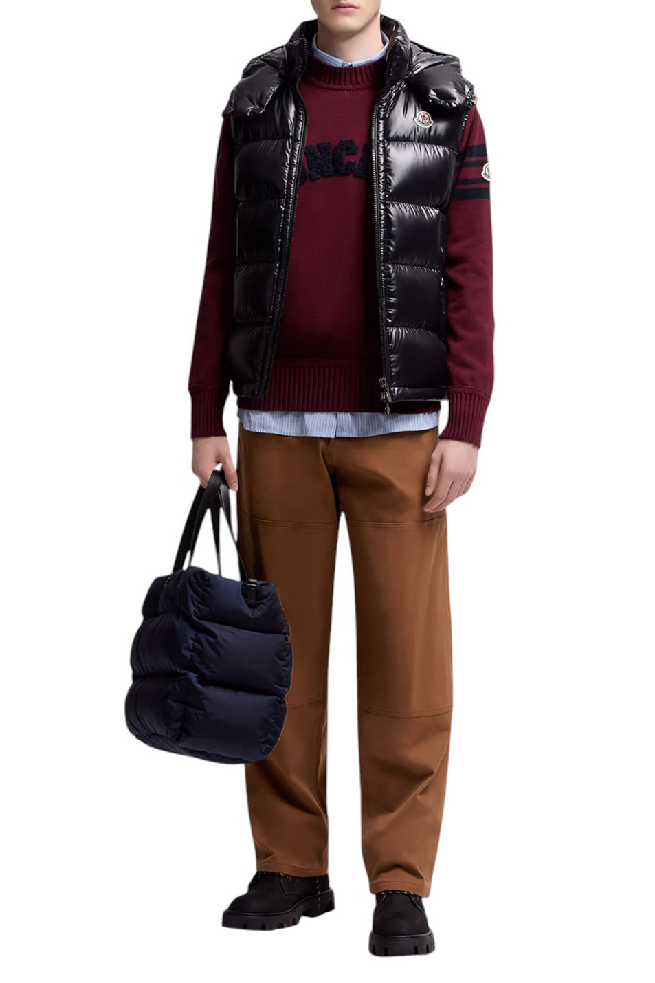 Жилет BORMES с пуховым наполнителем|Основной цвет:Черный Мужской Moncler Жилет BORMES с пуховым наполнителем (цвет ), артикул K20911A00116-68950 | Фото 2