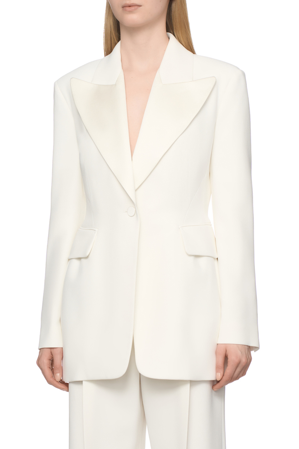 Женский ERMANNO SCERVINO Пиджак с атласными лацканами (цвет ), артикул D476I704TEILM | Фото 4