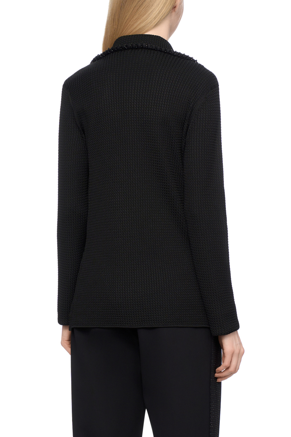 Кардиган со стразами|Основной цвет:Черный Женский Emporio Armani Кардиган со стразами (цвет ), артикул EW000934-AF15112 | Фото 5