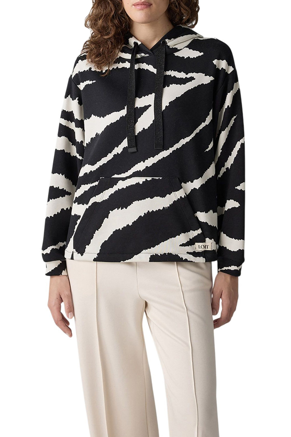 Женский LeComte Худи из смесового хлопка с принтом (цвет ), артикул 55-621301 | Фото 4