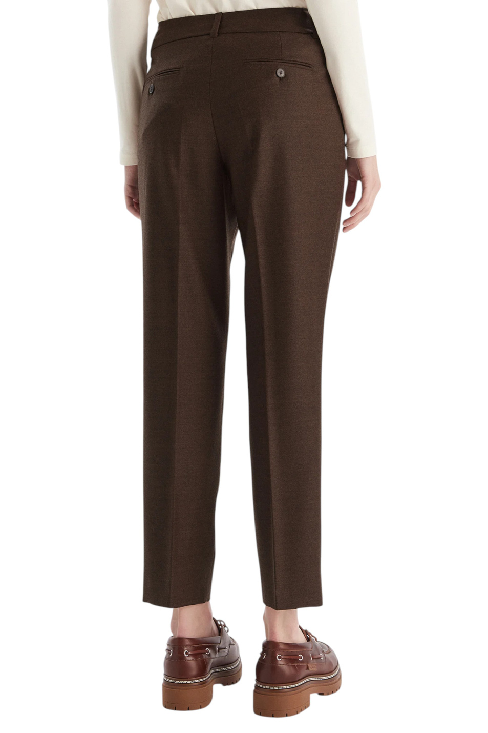 Женский Weekend Max Mara Брюки CALDAIA из эластичной шерсти (цвет ), артикул 2525136152 | Фото 4