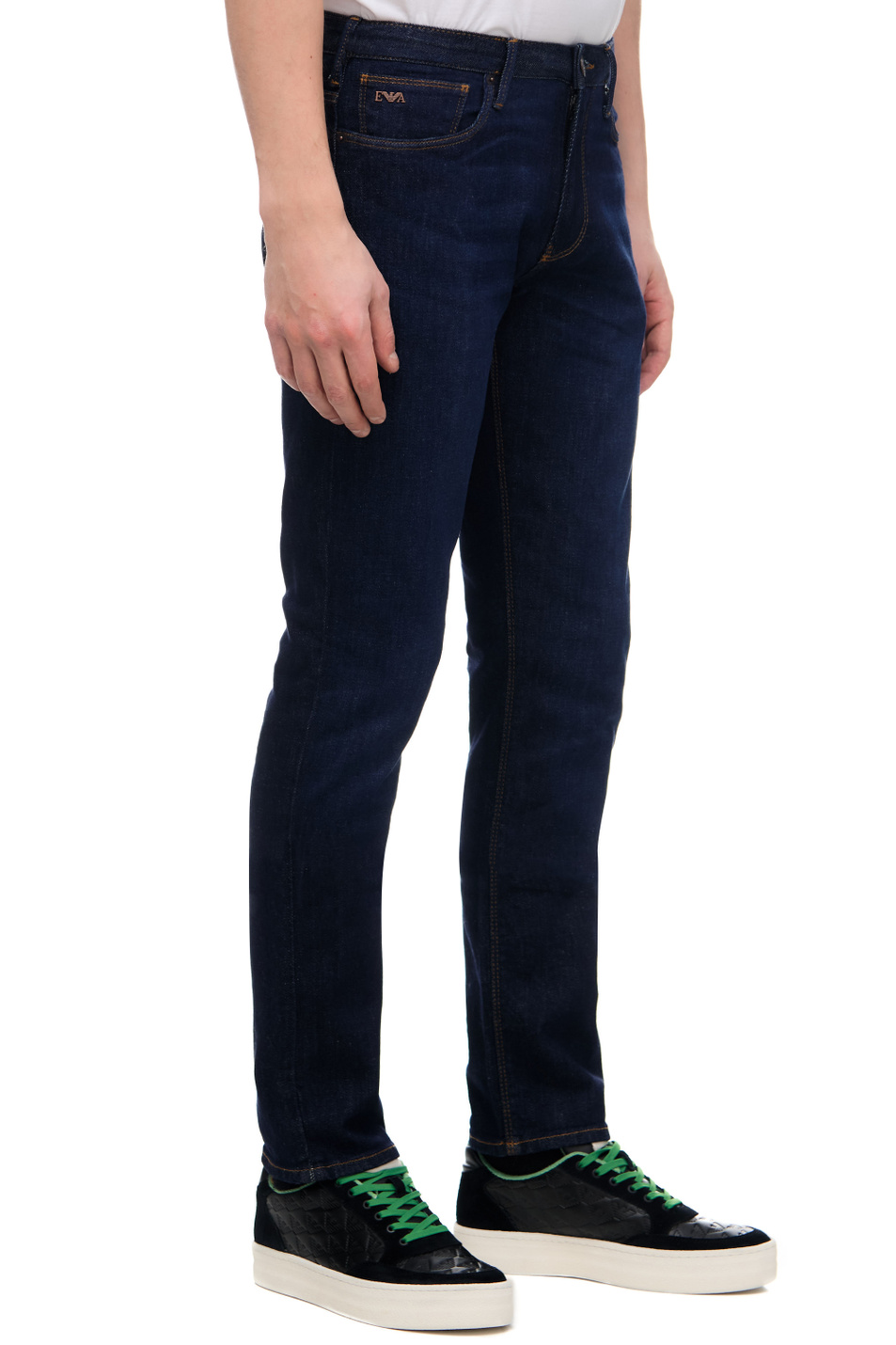 Мужской Emporio Armani Джинсы из эластичного хлопка (цвет ), артикул 6L1J06-1DI4Z | Фото 3