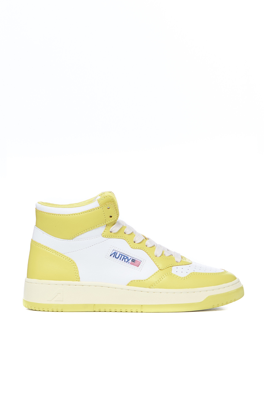 Кроссовки MEDALIST с контрастными вставками|Основной цвет:Бело-желтый|Артикул:AUMWWB27 | Фото 1