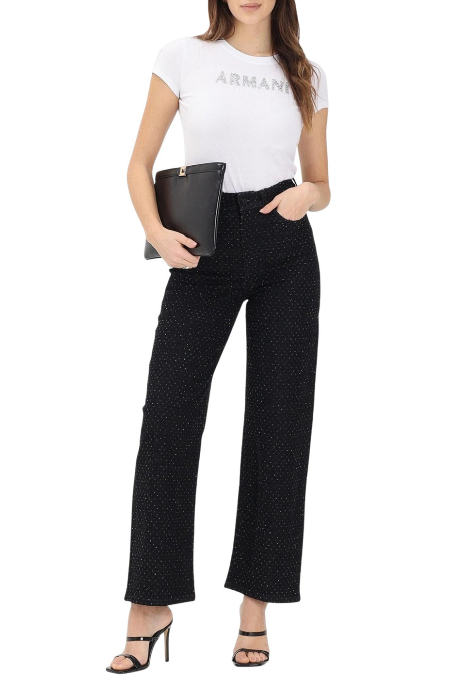 Женский Armani Exchange Джинсы с отделкой стразами (цвет ), артикул XW000100-AF18855 | Фото 3