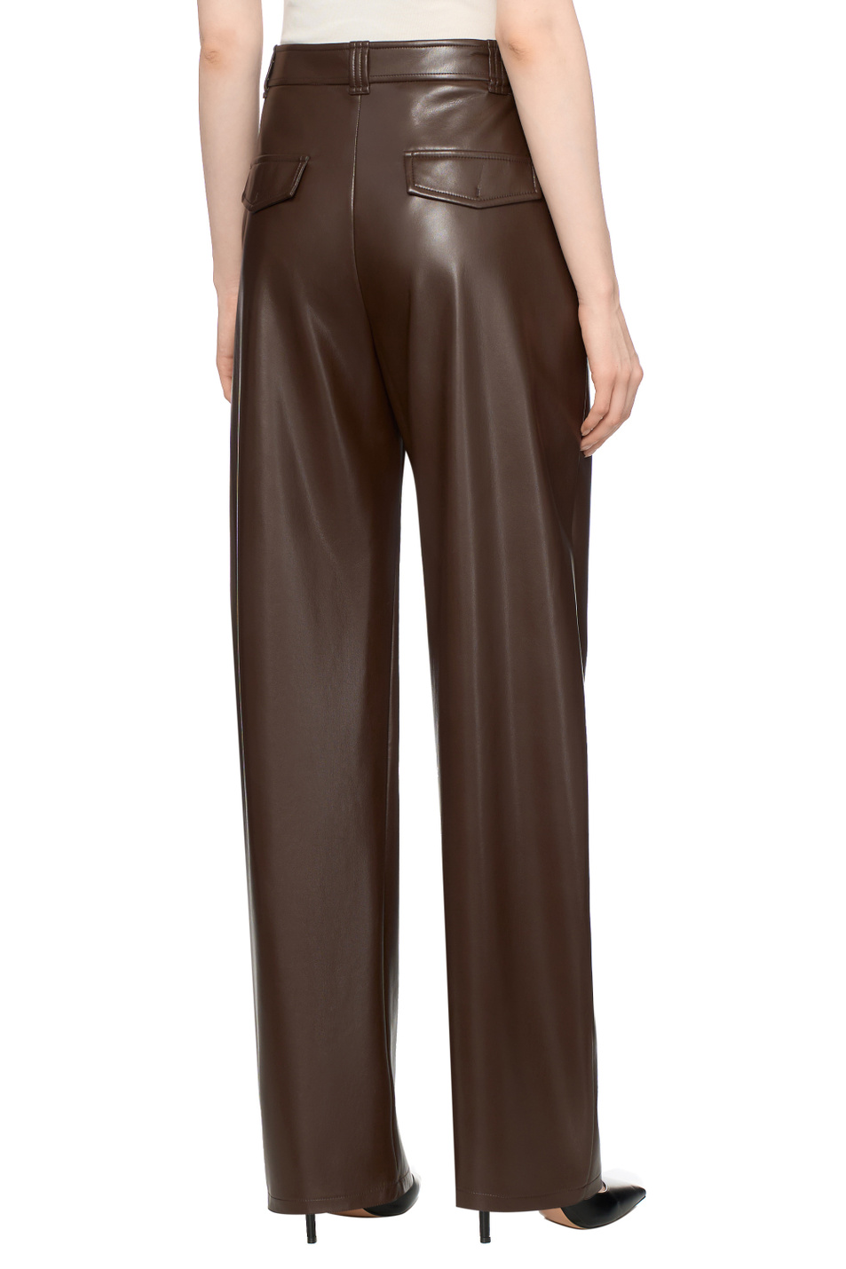 Женский Pinko Брюки PANINO из искусственной кожи (цвет ), артикул 105371A2P4 | Фото 5