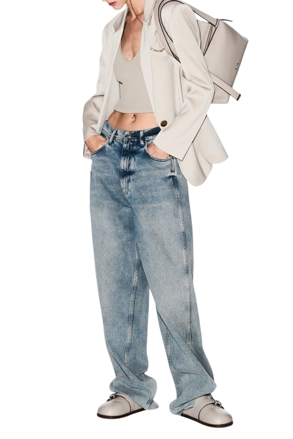 Женский Armani Exchange Пиджак однотонный (цвет ), артикул XW001953-AF21553 | Фото 3