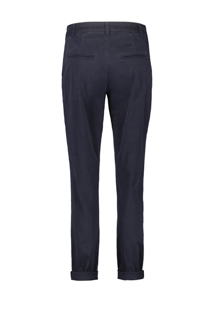 Однотонные брюки с отворотом|Основной цвет:Синий|Артикул:920977-19061 | Фото 2