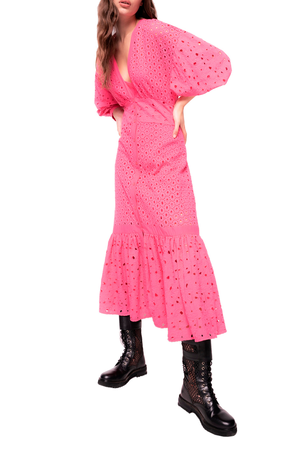 Pinko Платье с ажурной вышивкой (цвет ), артикул 1G175FY7RQ | Фото 4
