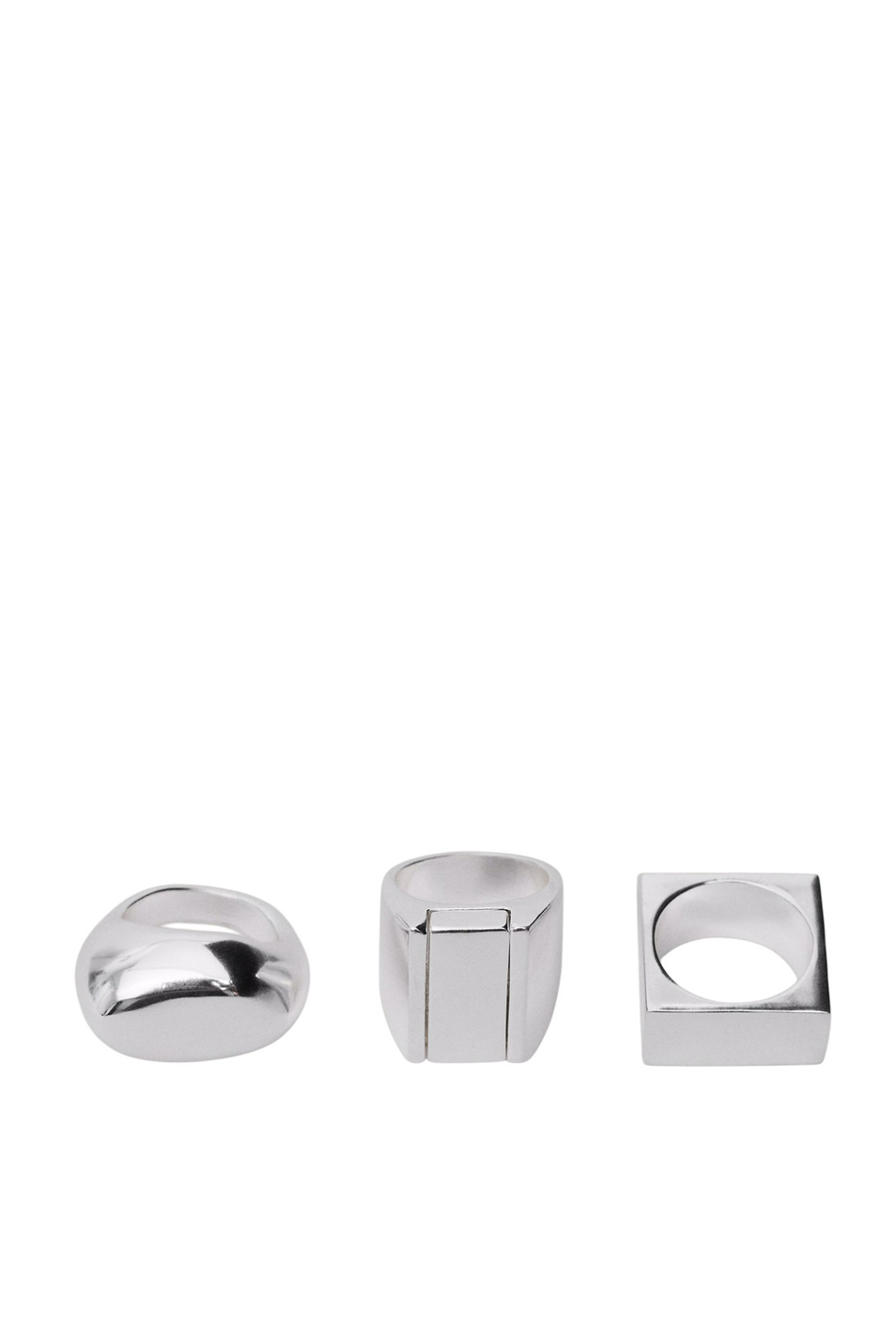 Женский Mango Кольцо SQUARE в комплекте из 3 шт (цвет ), артикул 27094443 | Фото 1