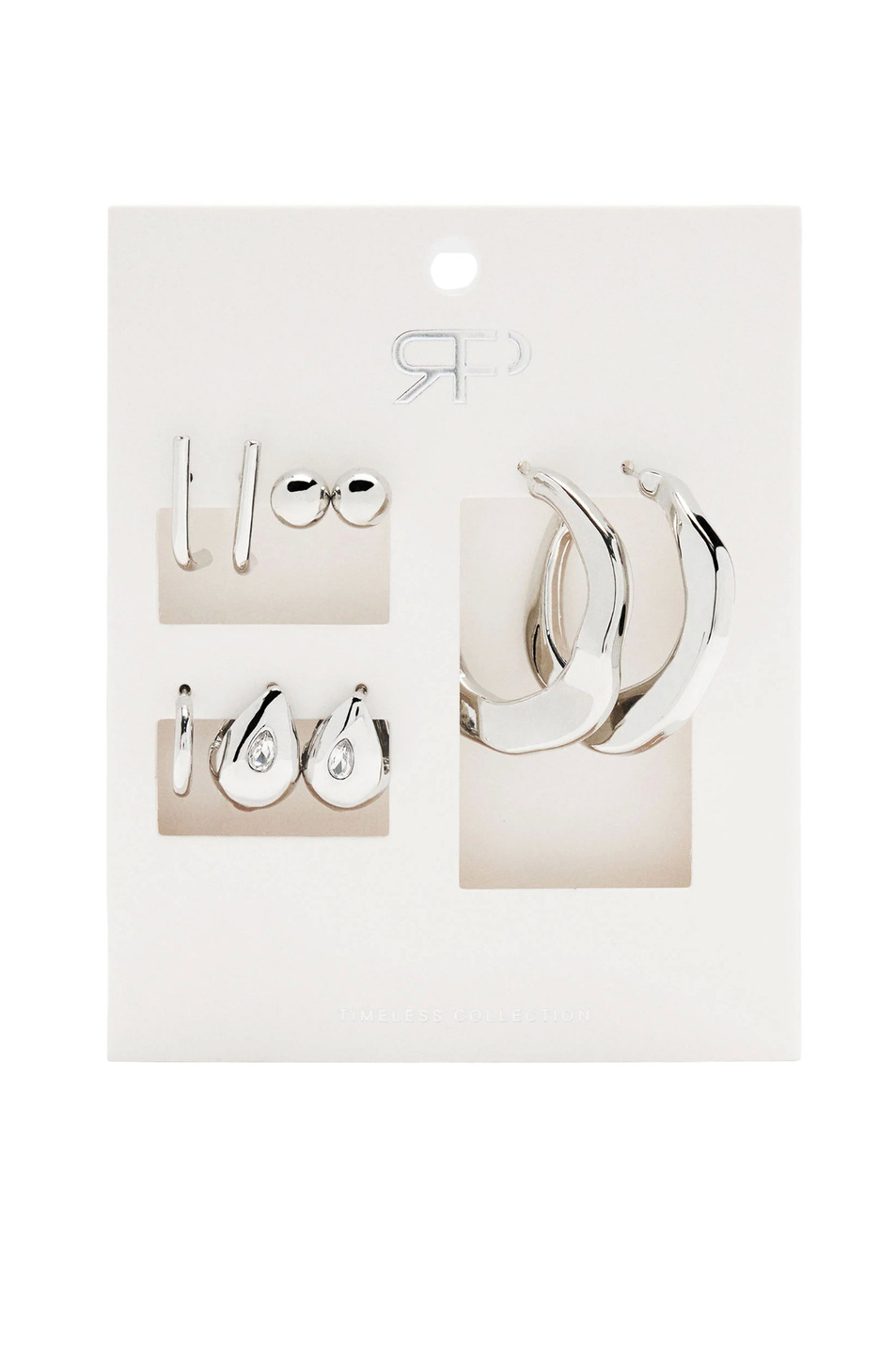 Серьги в комплекте из 4 пар|Основной цвет:Серебристый Женский Parfois Серьги в комплекте из 4 пар (цвет ), артикул 239335 | Фото 3