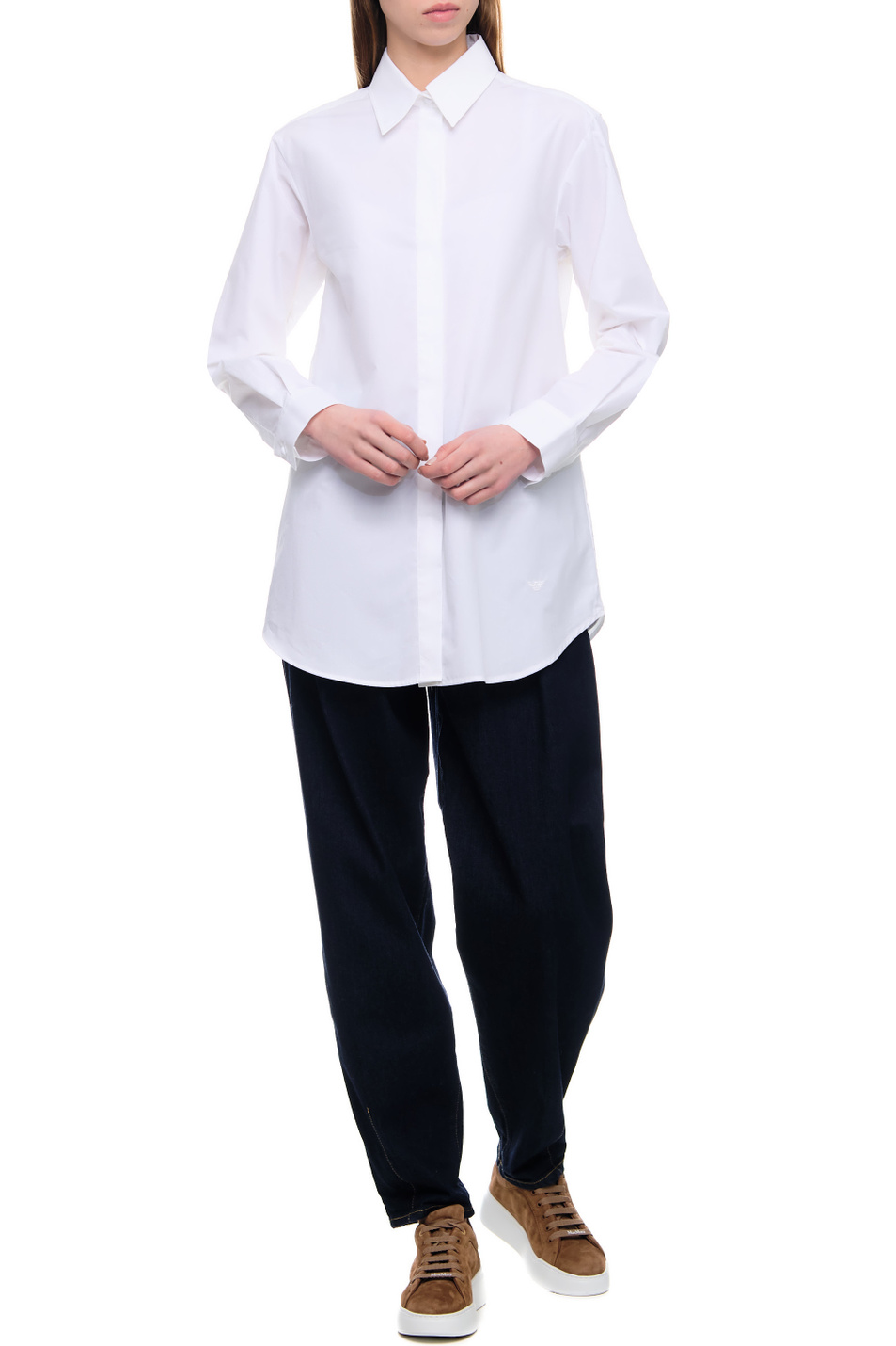 Женский Emporio Armani Рубашка из натурального хлопка (цвет ), артикул 3R2C74-2N0FZ | Фото 2