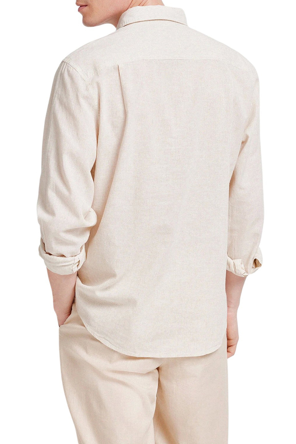Мужской Springfield Рубашка из хлопка и льна (цвет ), артикул 0993387 | Фото 3