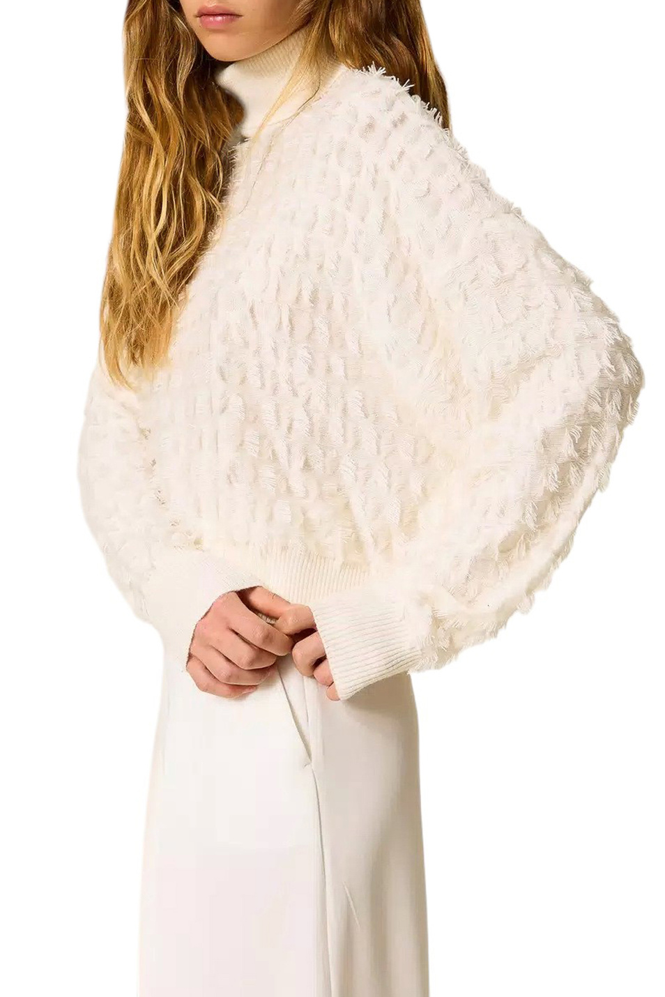 Женский TWINSET Milano Свитер с бахромой (цвет ), артикул 252AP3200 | Фото 3