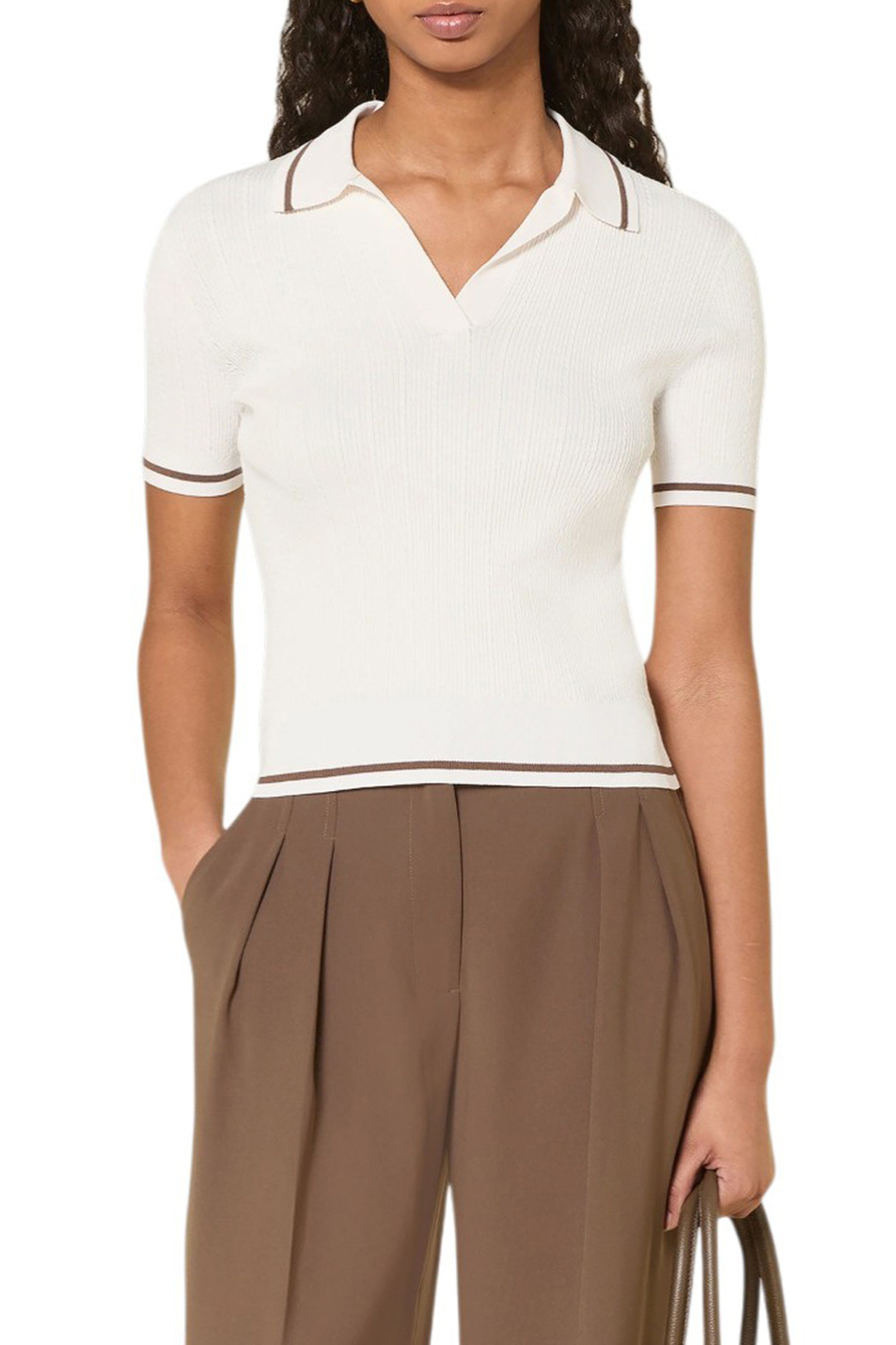 Женский Armani Exchange Поло с контрастными полосками (цвет ), артикул XW001897-AF10352 | Фото 4