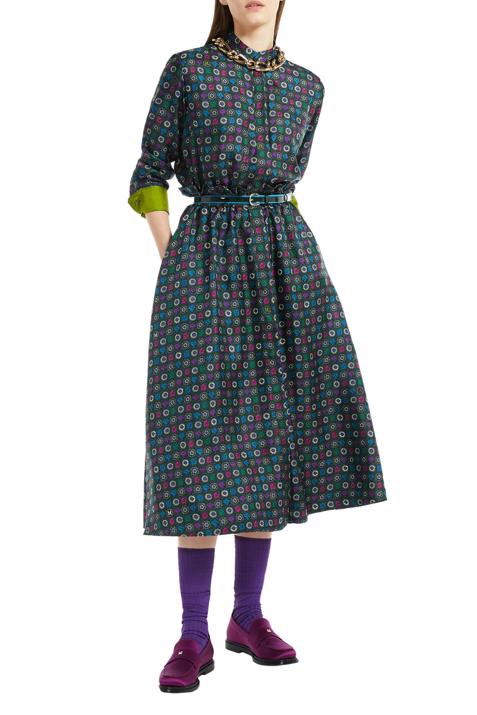 Max Mara Платье DYSER из набивного шелкового твила (цвет ), артикул 12260923 | Фото 2