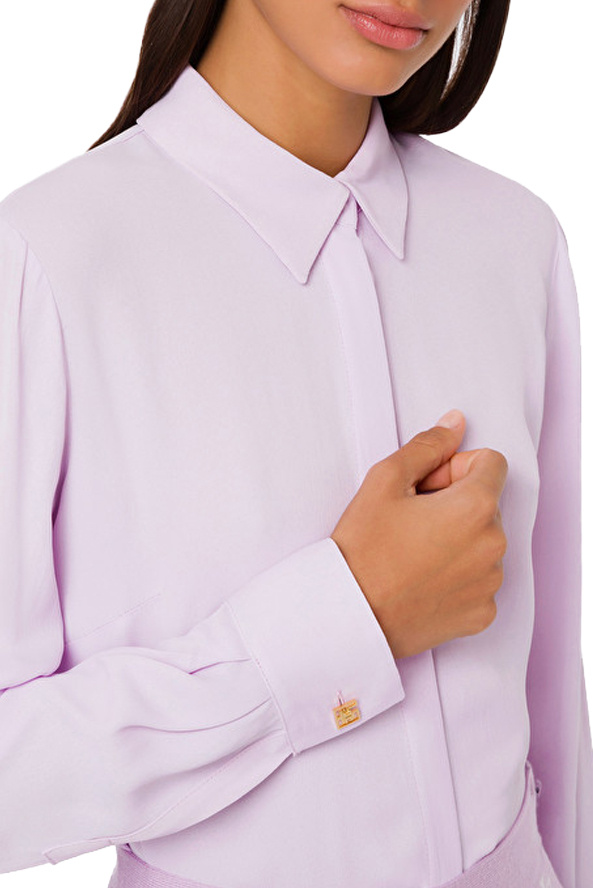 Elisabetta Franchi Базовая однотонная блузка (цвет ), артикул CA01621E2 | Фото 3