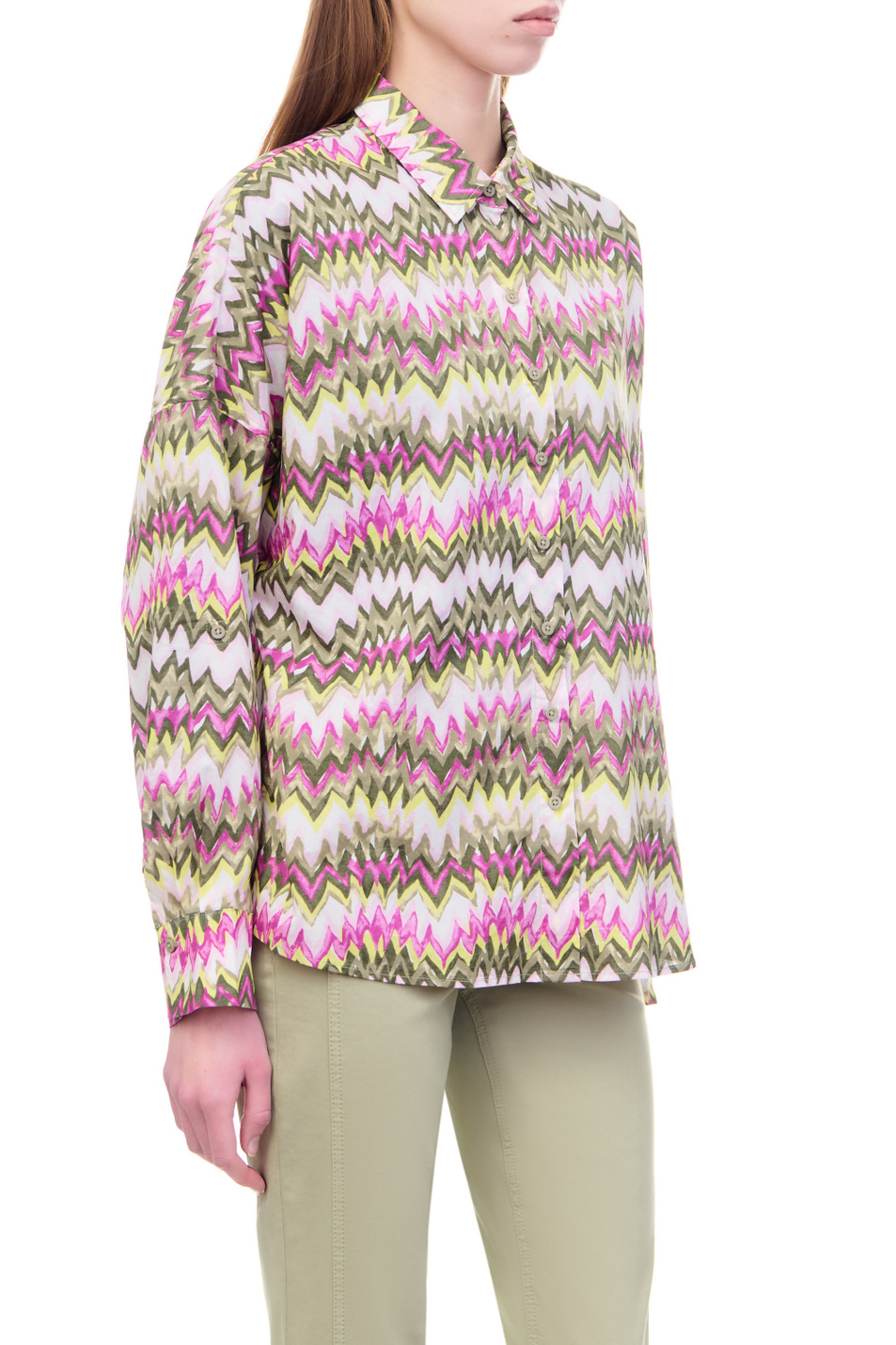 Женский Gerry Weber Рубашка из натурального хлопка с принтом (цвет ), артикул 160033-31429 | Фото 5