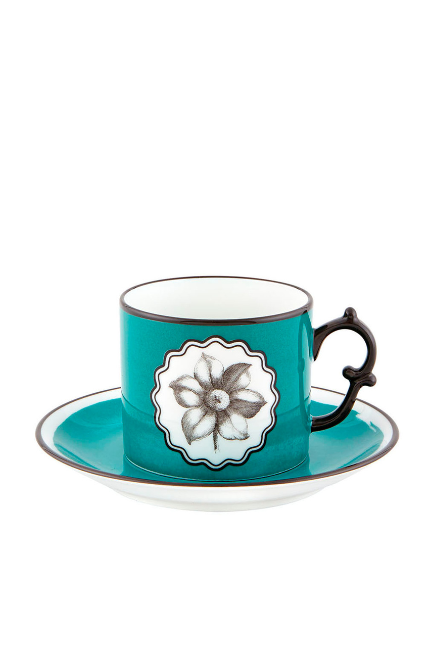 Чашка чайная с блюдцем HERBARIAE 200 мл|Основной цвет:Разноцветный|Артикул:21133514 | Фото 1