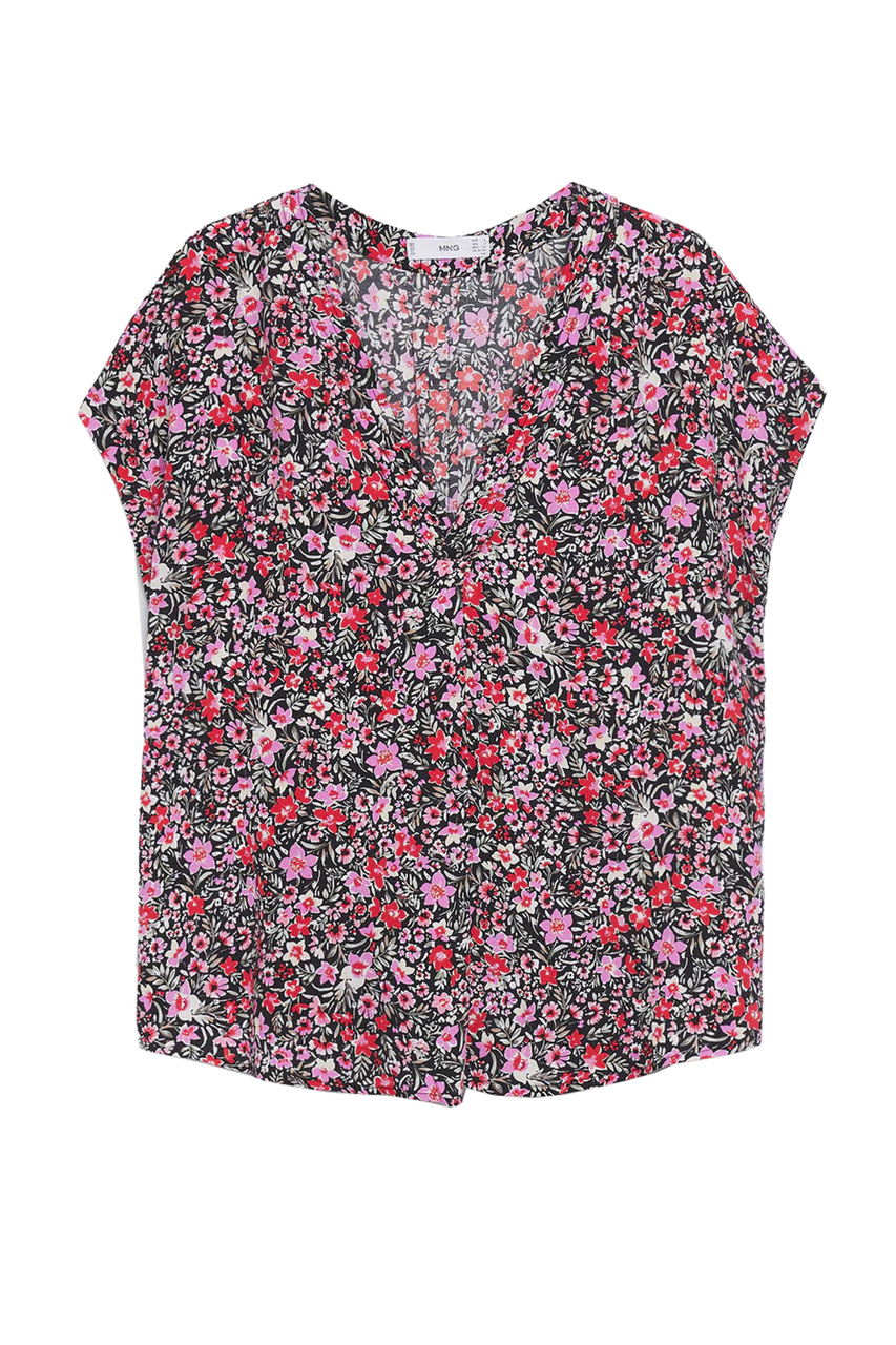 Блузка GONDOLE oversize с принтом|Основной цвет:Разноцветный|Артикул:17072023 | Фото 1
