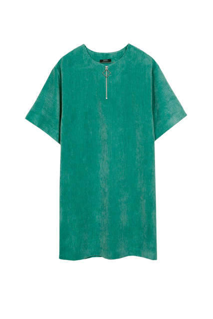 Вельветовое платье|Основной цвет:Зеленый|Артикул:195083 | Фото 1