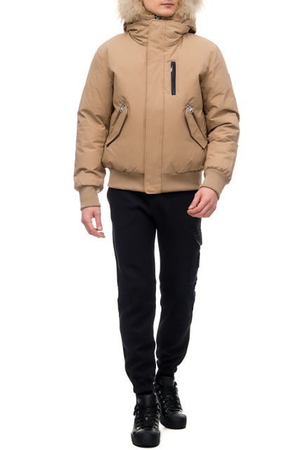 Куртка DIXON-F с пуховым наполнителем и натуральным мехом|Основной цвет:Бежевый|Артикул:P001183 | Фото 2