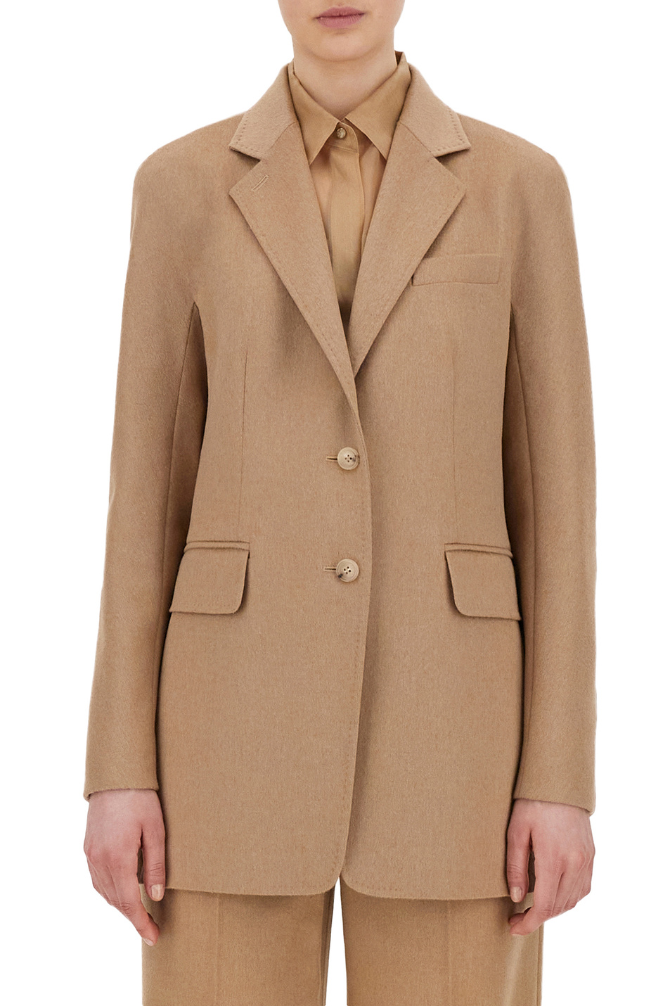 Однобортный пиджак ALPACA|Основной цвет:Бежевый Женский Max Mara Однобортный пиджак ALPACA (цвет ), артикул 10460513 | Фото 3