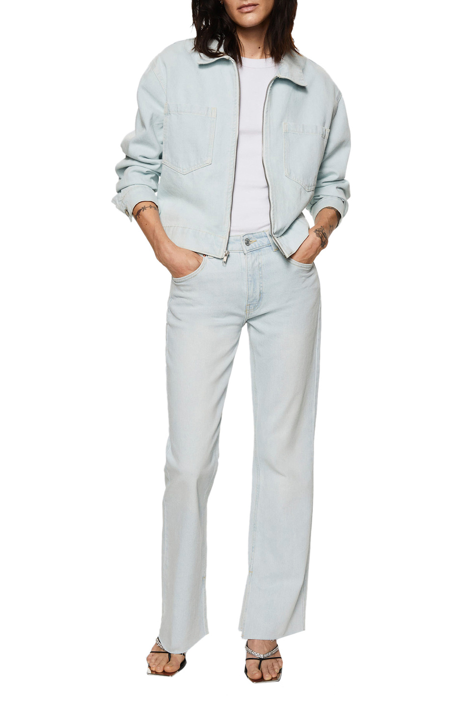 Женский Mango Куртка джинсовая ZAIDA из натурального хлопка (цвет ), артикул 37082877 | Фото 2