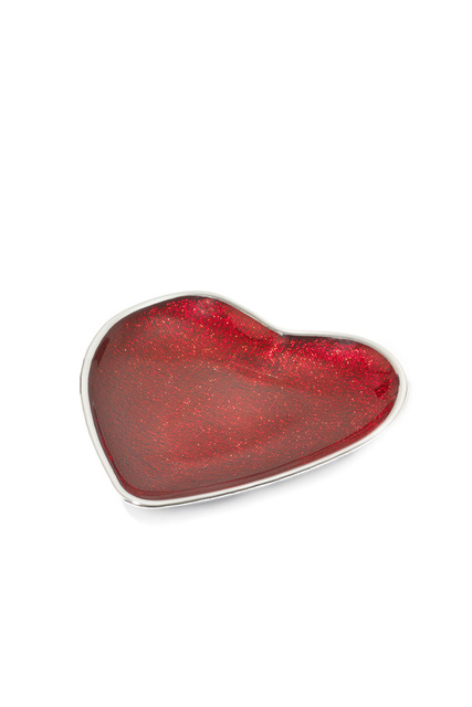 Ваза декоративная Red Glitter Heart 13 см|Основной цвет:Серебристый|Артикул:51362646 | Фото 1