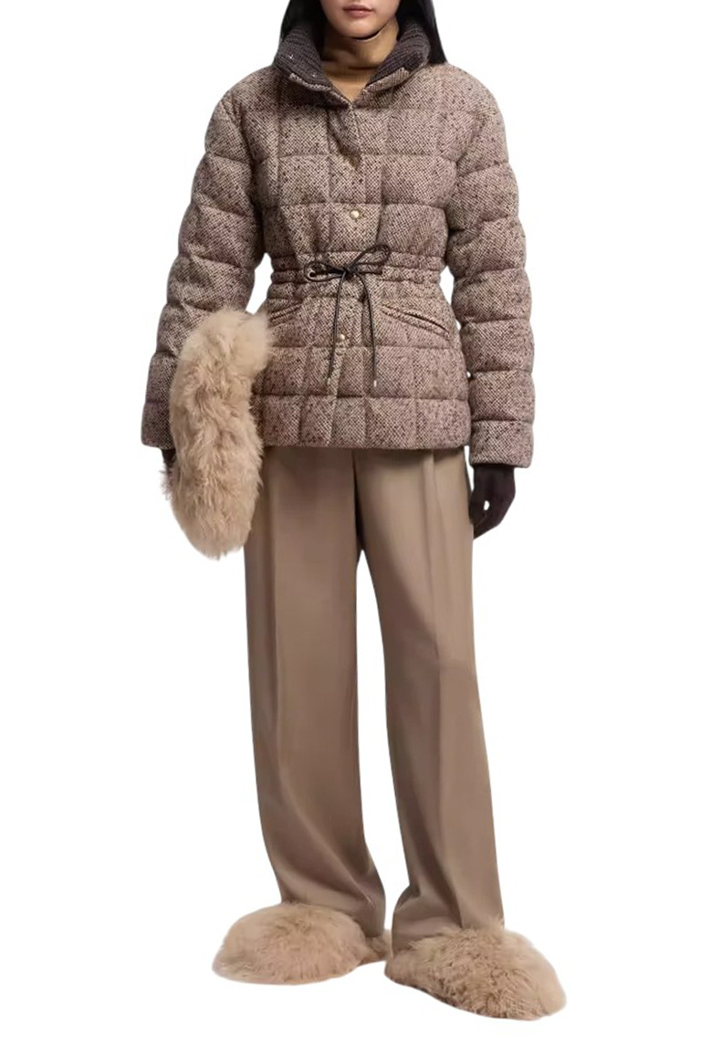 Брюки из шерсти|Основной цвет:Бежевый Женский Moncler Брюки из шерсти (цвет ), артикул K20932A00018-598XP | Фото 2