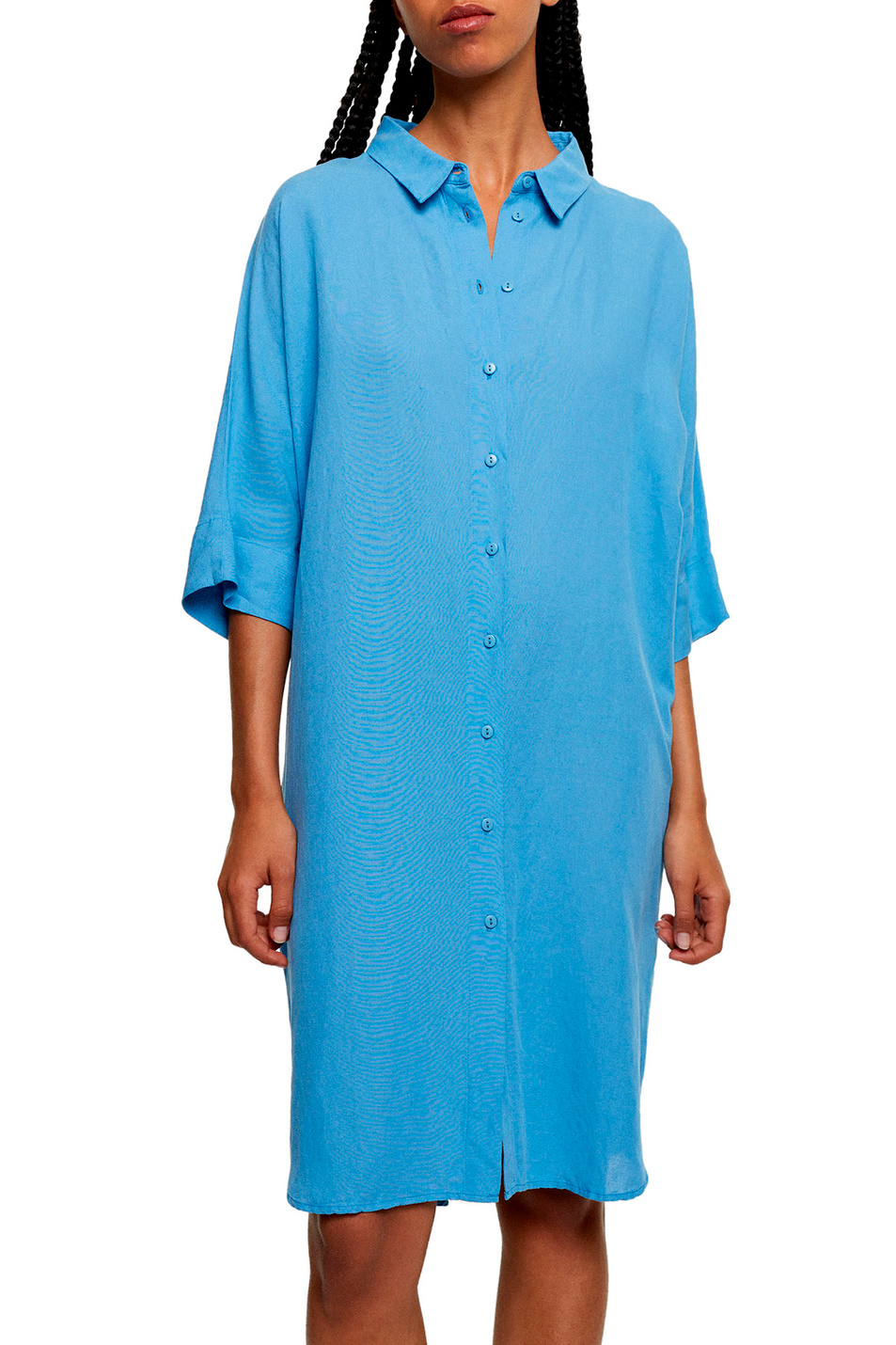 Parfois Платье-рубашка из вискозы и льна (цвет ), артикул 194930 | Фото 3