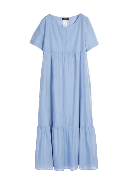 Платье DAVID из шелка и хлопка|Основной цвет:Голубой|Артикул:52212421 | Фото 1