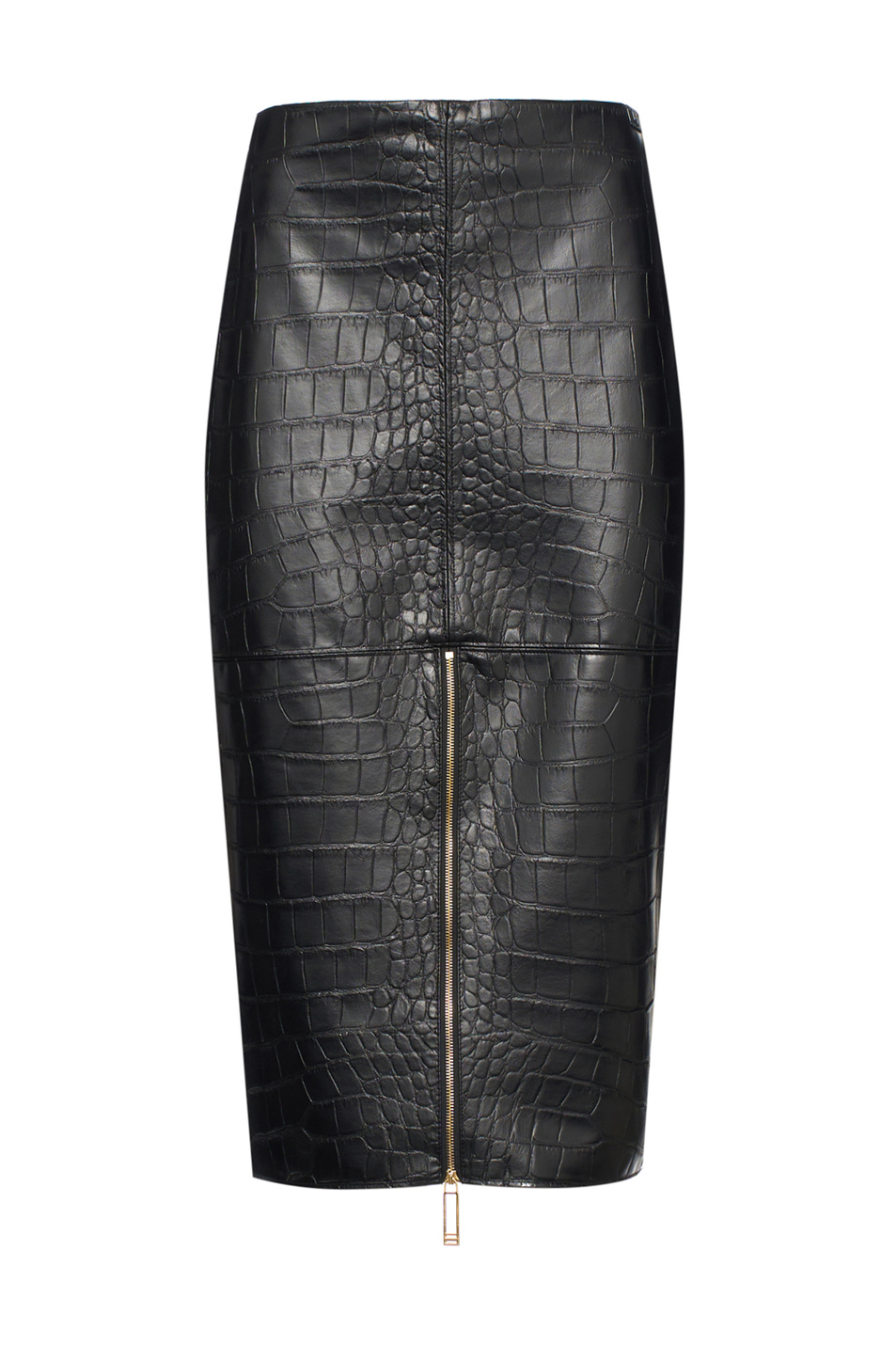 Юбка из искусственной кожи|Основной цвет:Черный Женский Elisabetta Franchi Юбка из искусственной кожи (цвет ), артикул GO10857E2 | Фото 1