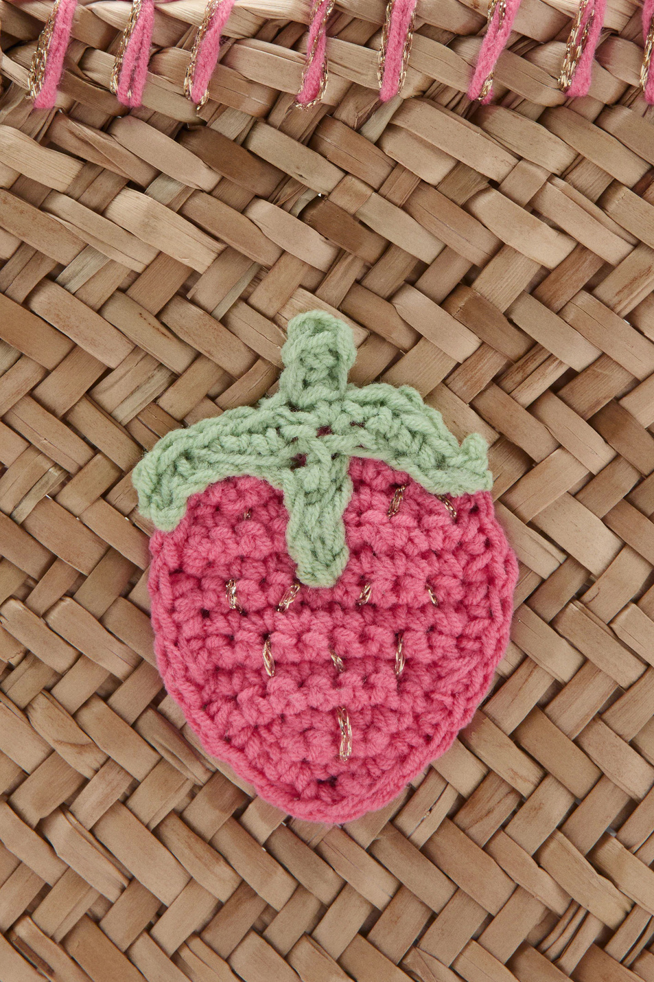 Сумка STRAWB соломенная|Основной цвет:Бежевый Девочкам Mango Kids Сумка STRAWB соломенная (цвет ), артикул 27057780 | Фото 5