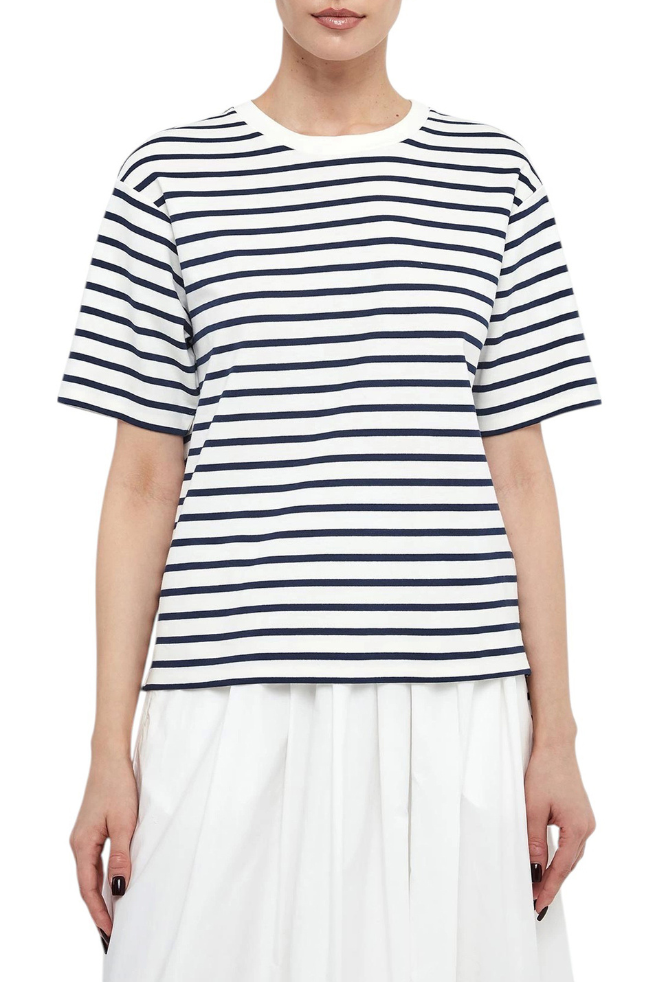 Женский Weekend Max Mara Футболка MULTID из хлопка (цвет ), артикул 2515941042 | Фото 4